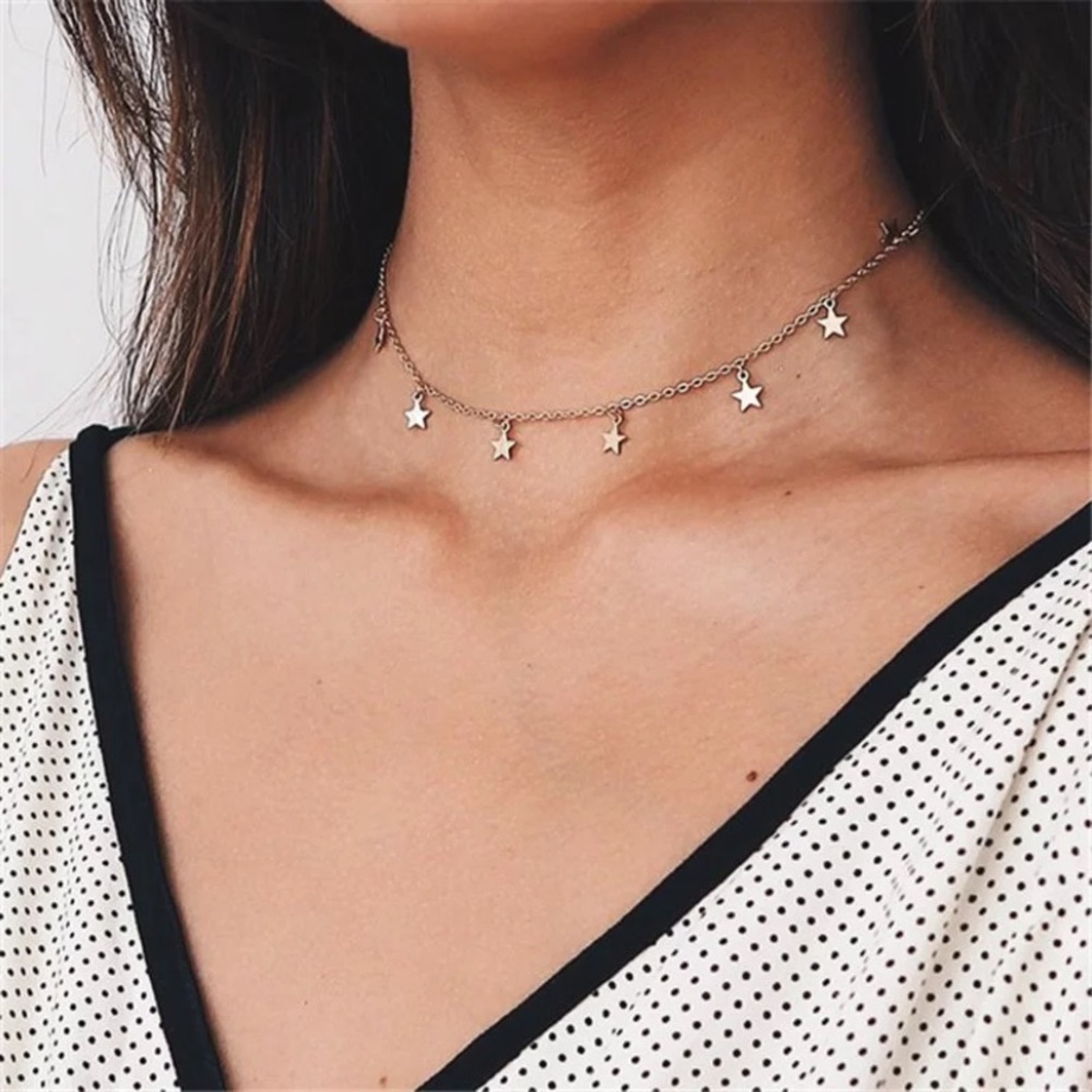 2/$20!🍒 star choker necklace ✰ - Picture 2 of 3